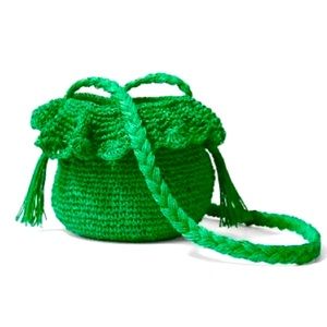 NWT Rhode x Target Green woven bucket bag